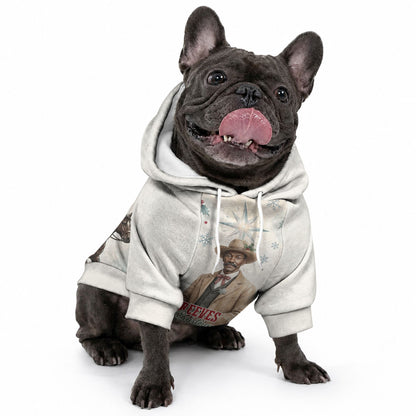 Bass Reeves Christmas Pet Hoodie Old West Deputy Lawman Pine Branch Winter Holiday