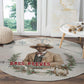 Bass Reeves Christmas Round Carpet Old West Deputy Lawman Pine Branch Winter Holiday