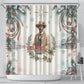 Bass Reeves Christmas Shower Curtain Old West Deputy Lawman Pine Branch Winter Holiday