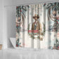 Bass Reeves Christmas Shower Curtain Old West Deputy Lawman Pine Branch Winter Holiday