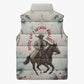Bass Reeves Christmas Sleeveless Puffer Jacket Old West Deputy Lawman Pine Branch Winter Holiday