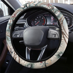 Bass Reeves Christmas Steering Wheel Cover Old West Deputy Lawman Pine Branch Winter Holiday