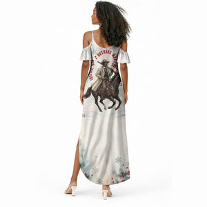 Bass Reeves Christmas Summer Maxi Dress Old West Deputy Lawman Pine Branch Winter Holiday