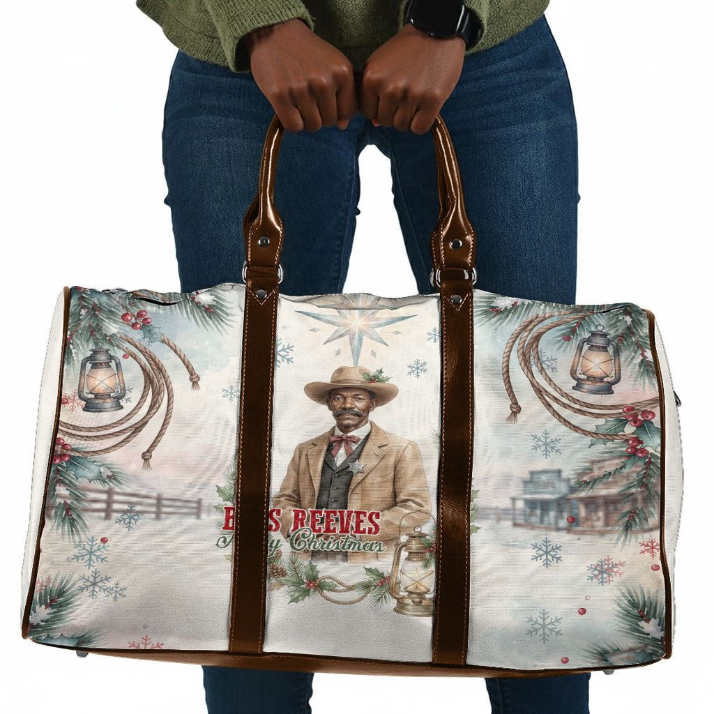 Bass Reeves Christmas Travel Bag Old West Deputy Lawman Pine Branch Winter Holiday