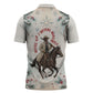 Bass Reeves Christmas Zipper Polo Shirt Old West Deputy Lawman Pine Branch Winter Holiday