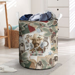 Bass Reeves Christmas Laundry Basket Old West Marshal Frontier Collage Vintage