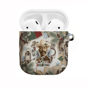 Bass Reeves Christmas AirPods Case Old West Marshal Frontier Collage Vintage