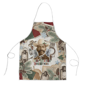 Bass Reeves Christmas Apron Old West Marshal Frontier Collage Vintage