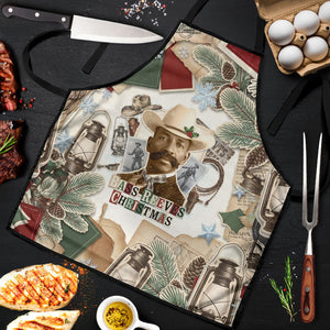 Bass Reeves Christmas Apron Old West Marshal Frontier Collage Vintage
