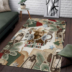Bass Reeves Christmas Area Rug Old West Marshal Frontier Collage Vintage