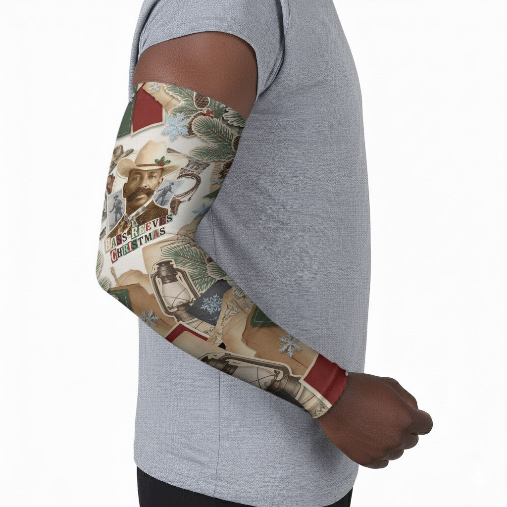 Bass Reeves Christmas Arm Sleeves Old West Marshal Frontier Collage Vintage
