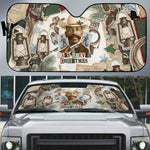 Bass Reeves Christmas Auto Sun Shade Old West Marshal Frontier Collage Vintage