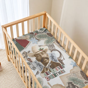 Bass Reeves Christmas Baby Bed Cover Old West Marshal Frontier Collage Vintage