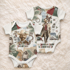 Bass Reeves Christmas Baby Onesie Old West Marshal Frontier Collage Vintage