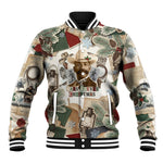 Bass Reeves Christmas Baseball Jacket Old West Marshal Frontier Collage Vintage