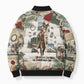 Bass Reeves Christmas Bomber Puffer Jacket Old West Marshal Frontier Collage Vintage