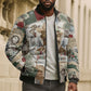 Bass Reeves Christmas Bomber Puffer Jacket Old West Marshal Frontier Collage Vintage