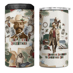 Bass Reeves Christmas 4 in 1 Can Cooler Tumbler Old West Marshal Frontier Collage Vintage