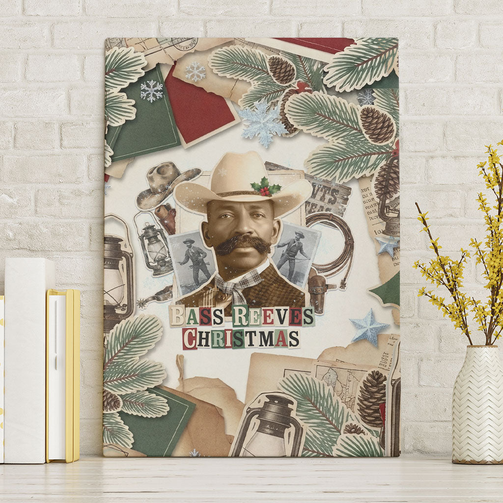 Bass Reeves Christmas Canvas Wall Art Old West Marshal Frontier Collage Vintage