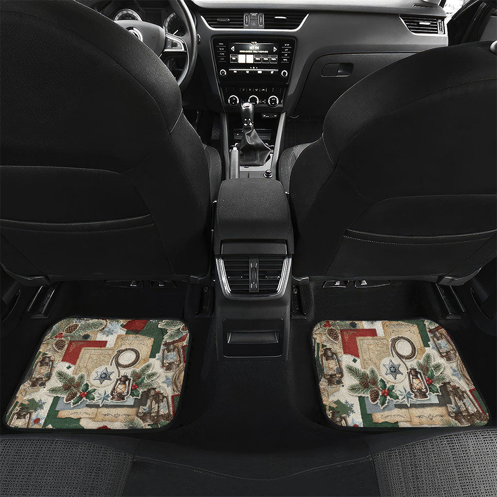 Bass Reeves Christmas Car Mats Old West Marshal Frontier Collage Vintage