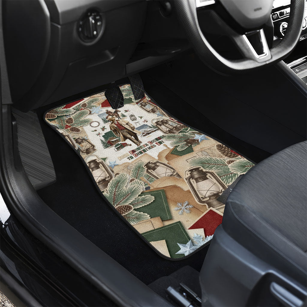 Bass Reeves Christmas Car Mats Old West Marshal Frontier Collage Vintage