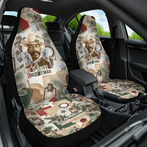 Bass Reeves Christmas Car Seat Cover Old West Marshal Frontier Collage Vintage