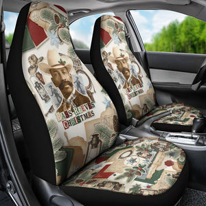 Bass Reeves Christmas Car Seat Cover Old West Marshal Frontier Collage Vintage