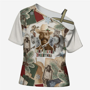 Bass Reeves Christmas Cross Shoulder Shirt Old West Marshal Frontier Collage Vintage