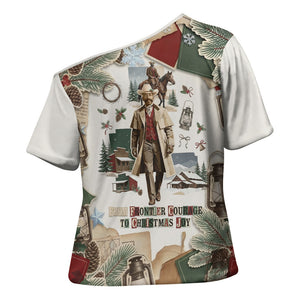 Bass Reeves Christmas Cross Shoulder Shirt Old West Marshal Frontier Collage Vintage