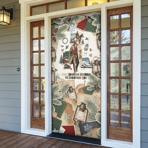 Bass Reeves Christmas Door Cover Old West Marshal Frontier Collage Vintage