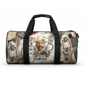 Bass Reeves Christmas Duffle Bag Old West Marshal Frontier Collage Vintage