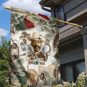Bass Reeves Christmas Garden Flag Old West Marshal Frontier Collage Vintage