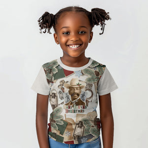 Bass Reeves Christmas Kid T shirt Old West Marshal Frontier Collage Vintage