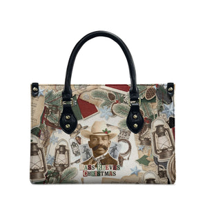 Bass Reeves Christmas Leather Bag Old West Marshal Frontier Collage Vintage