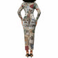 Bass Reeves Christmas Long Sleeve Bodycon Dress Old West Marshal Frontier Collage Vintage