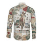 Bass Reeves Christmas Long Sleeve Button Shirt Old West Marshal Frontier Collage Vintage