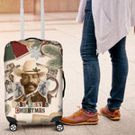 Bass Reeves Christmas Luggage Cover Old West Marshal Frontier Collage Vintage