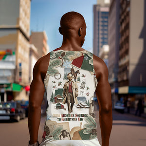 Bass Reeves Christmas Men Tank Top Old West Marshal Frontier Collage Vintage