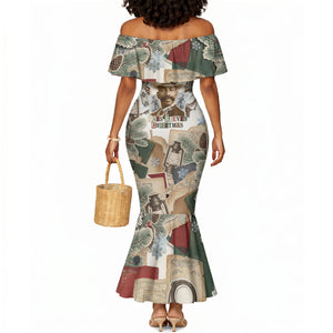 Bass Reeves Christmas Mermaid Dress Old West Marshal Frontier Collage Vintage