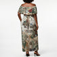 Bass Reeves Christmas Off Shoulder Maxi Dress Old West Marshal Frontier Collage Vintage