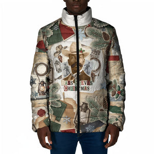 Bass Reeves Christmas Padded Jacket Old West Marshal Frontier Collage Vintage