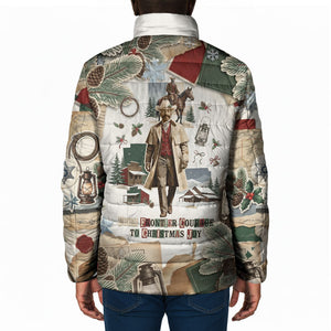 Bass Reeves Christmas Padded Jacket Old West Marshal Frontier Collage Vintage