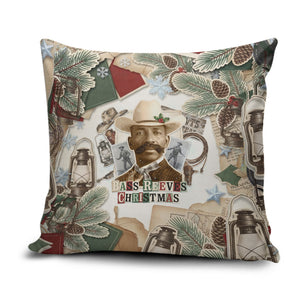 Bass Reeves Christmas Pillow Cover Old West Marshal Frontier Collage Vintage