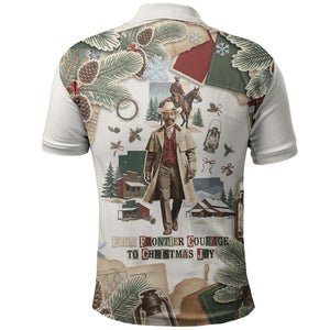 Bass Reeves Christmas Polo Shirt Old West Marshal Frontier Collage Vintage