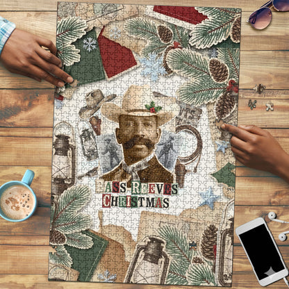 Bass Reeves Christmas Puzzle Old West Marshal Frontier Collage Vintage