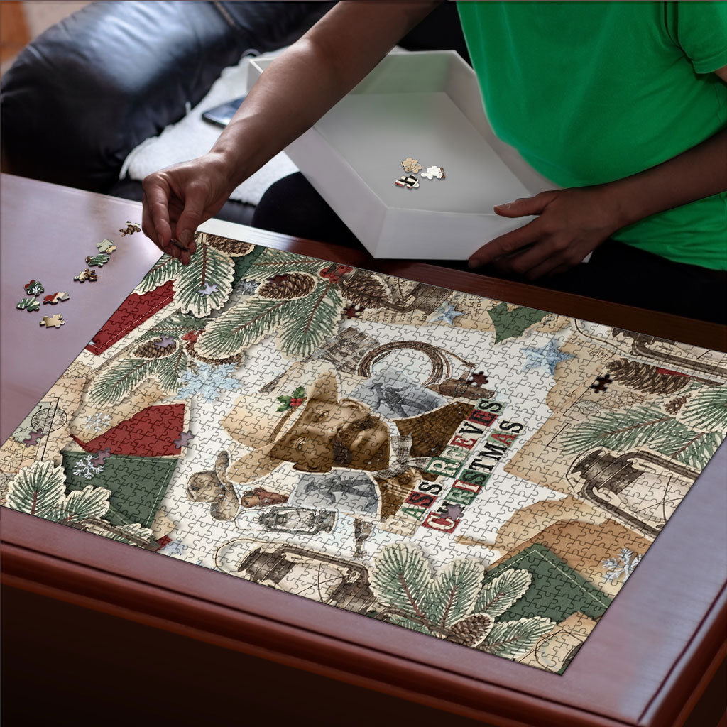 Bass Reeves Christmas Puzzle Old West Marshal Frontier Collage Vintage