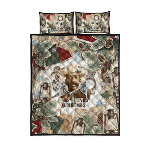 Bass Reeves Christmas Quilt Bed Set Old West Marshal Frontier Collage Vintage
