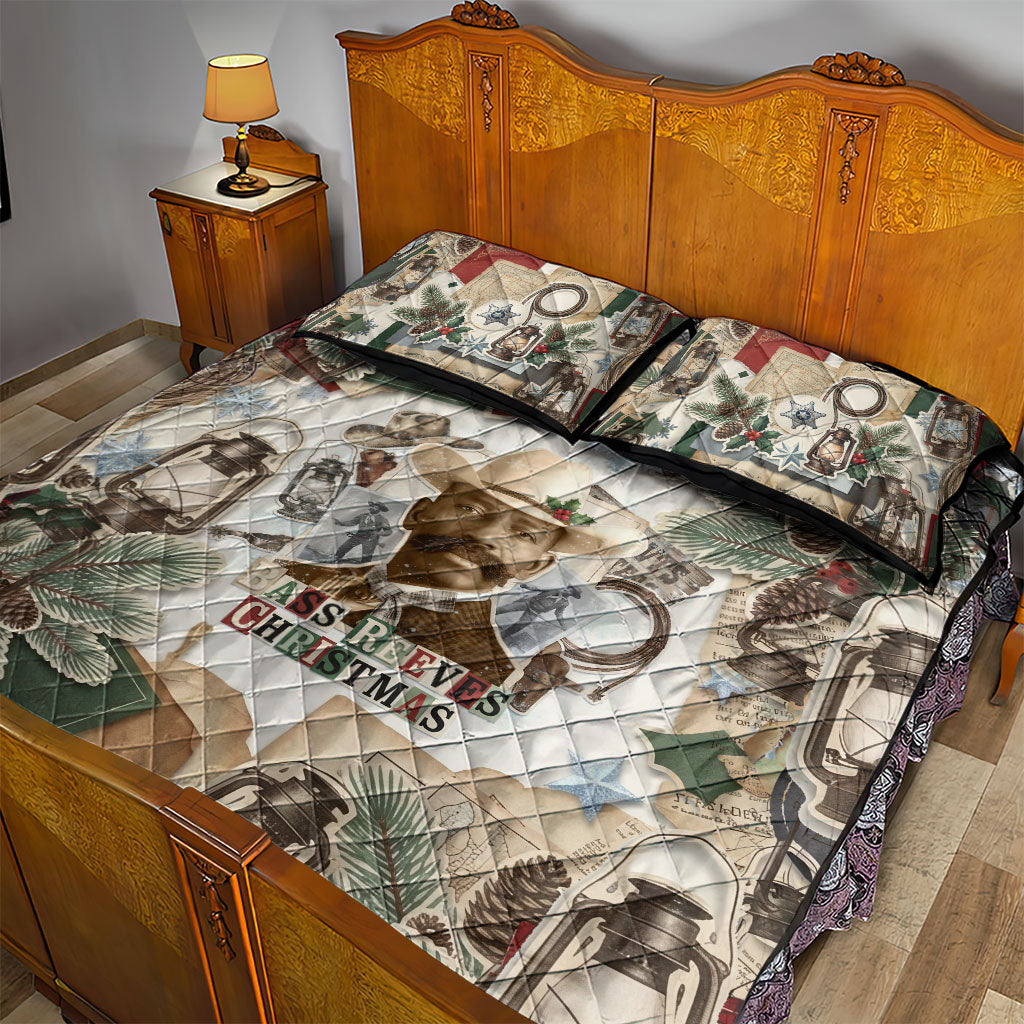 Bass Reeves Christmas Quilt Bed Set Old West Marshal Frontier Collage Vintage