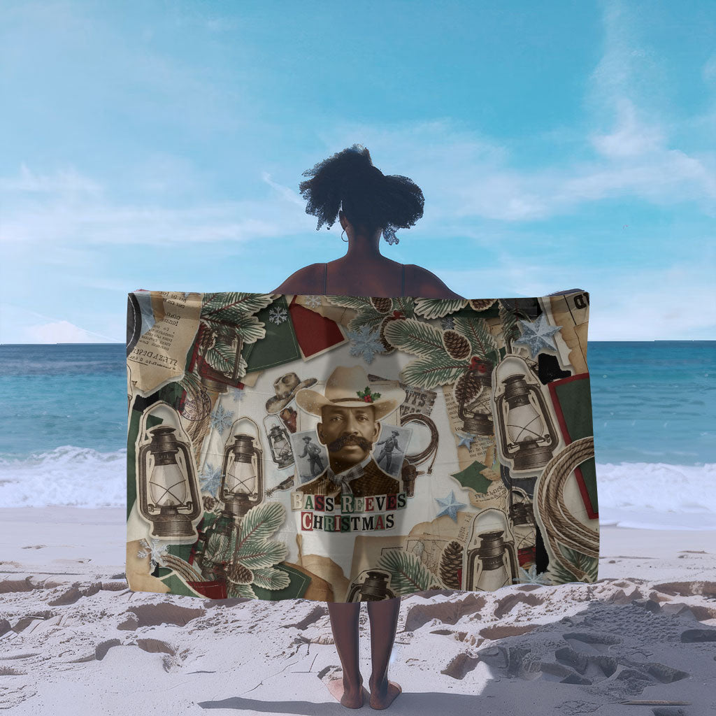 Bass Reeves Christmas Sarong Old West Marshal Frontier Collage Vintage