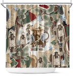 Bass Reeves Christmas Shower Curtain Old West Marshal Frontier Collage Vintage